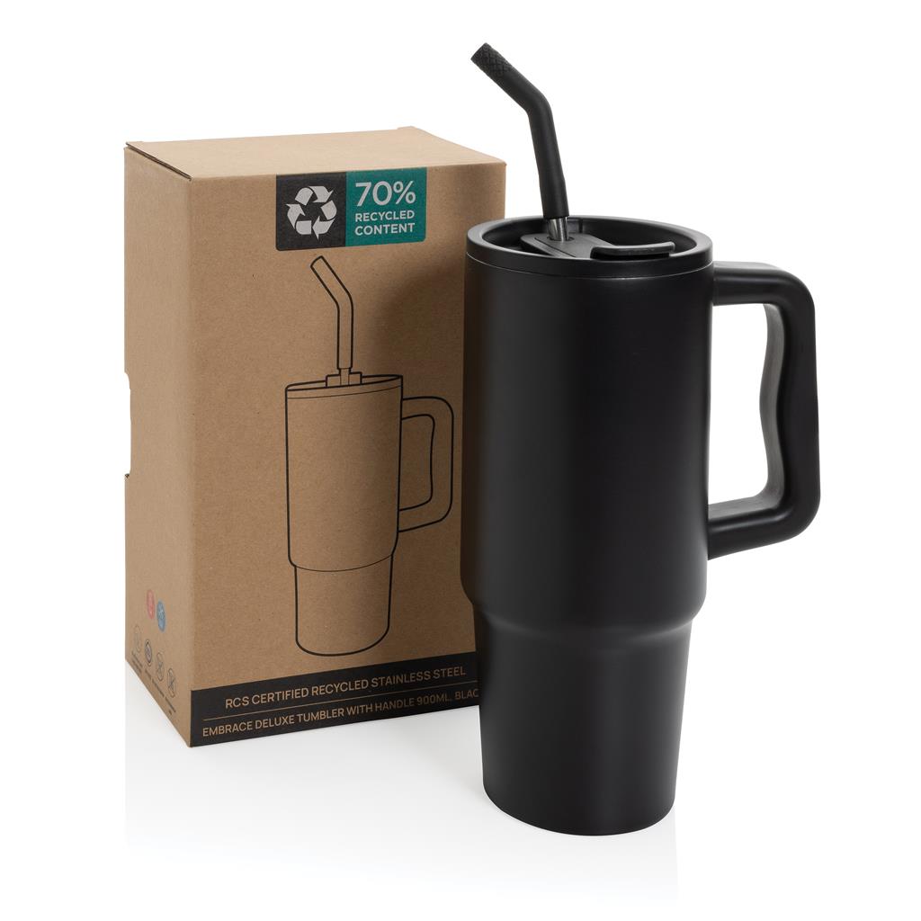 Mug noir "More Than I Should" 900ml en acier inoxydable recyclé