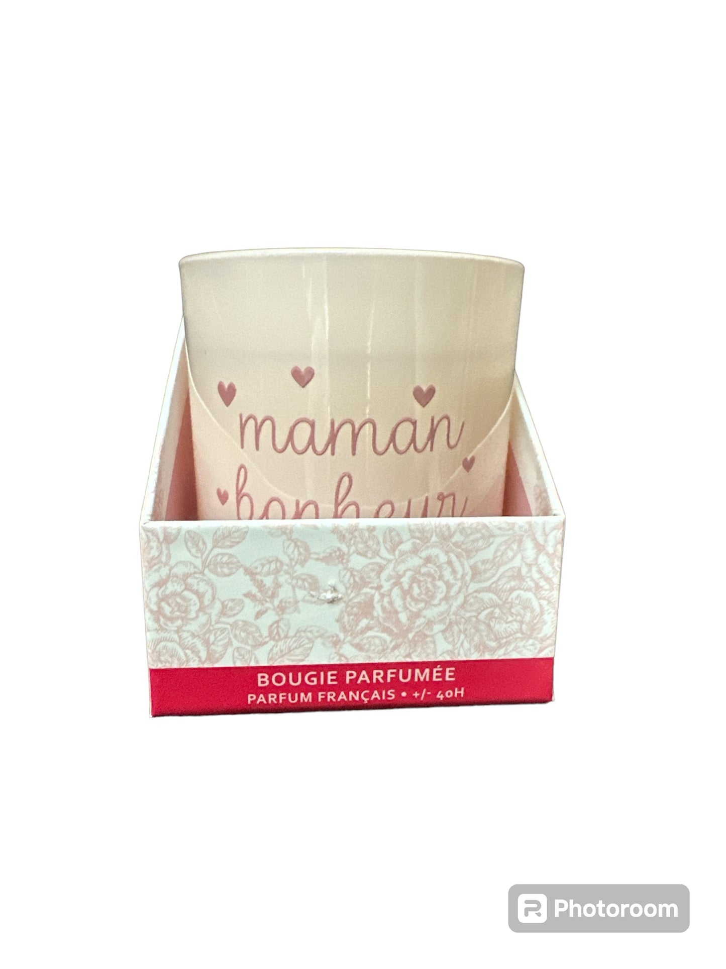 Bougie Maman  - Rose Maman bonheur - Parfum Rose et Patchouli