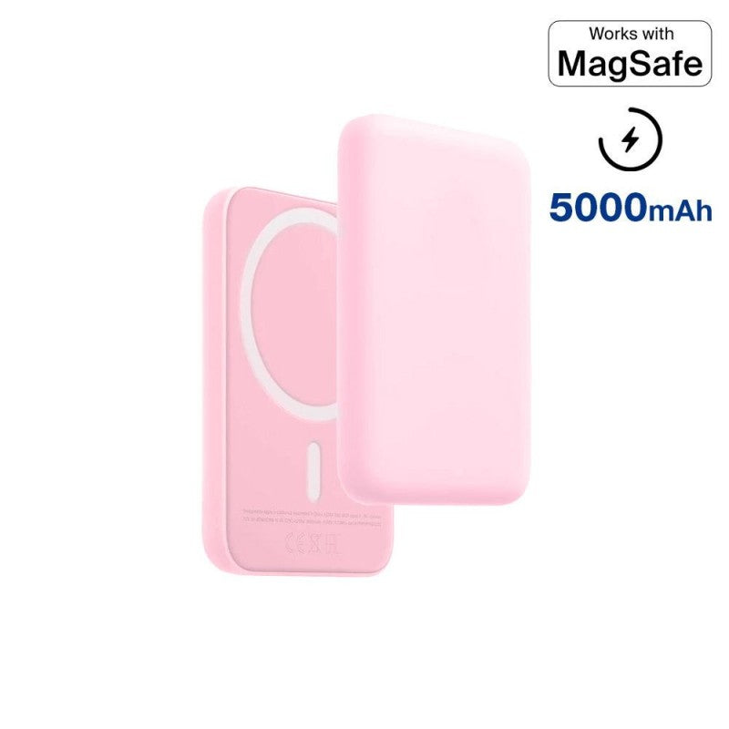 Power Bank Magsafe 5000 mAh Rose clair